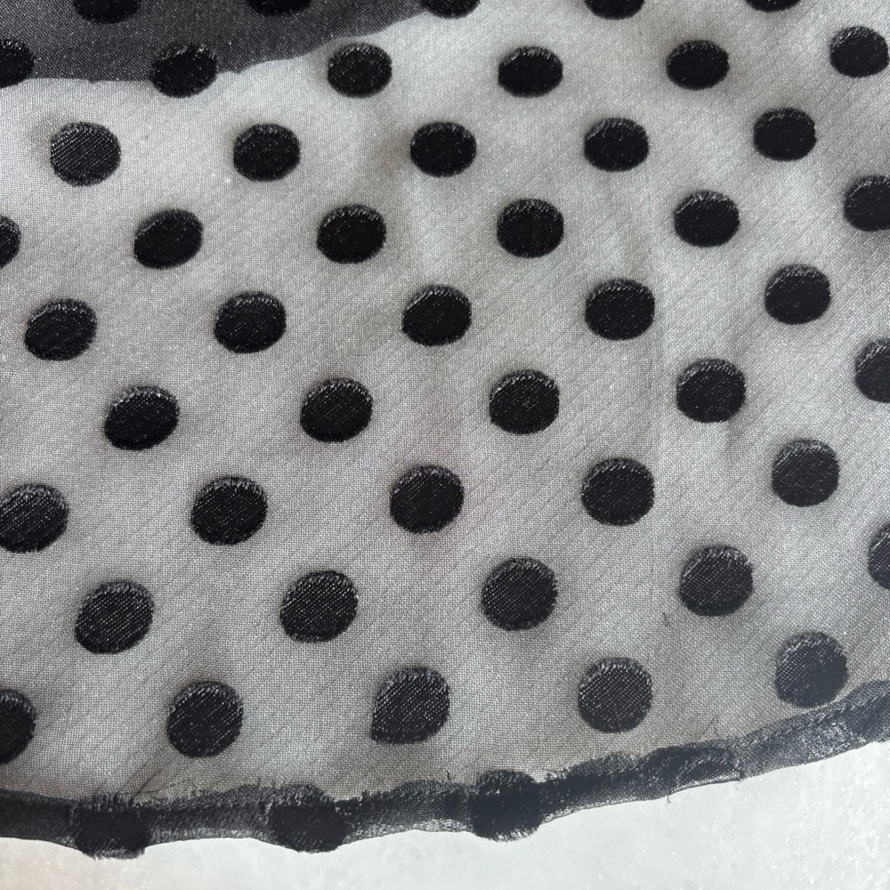 Ann Taylor Sheer Swiss Dot Ruffled Halter-Neck Top - Picture 13 of 16